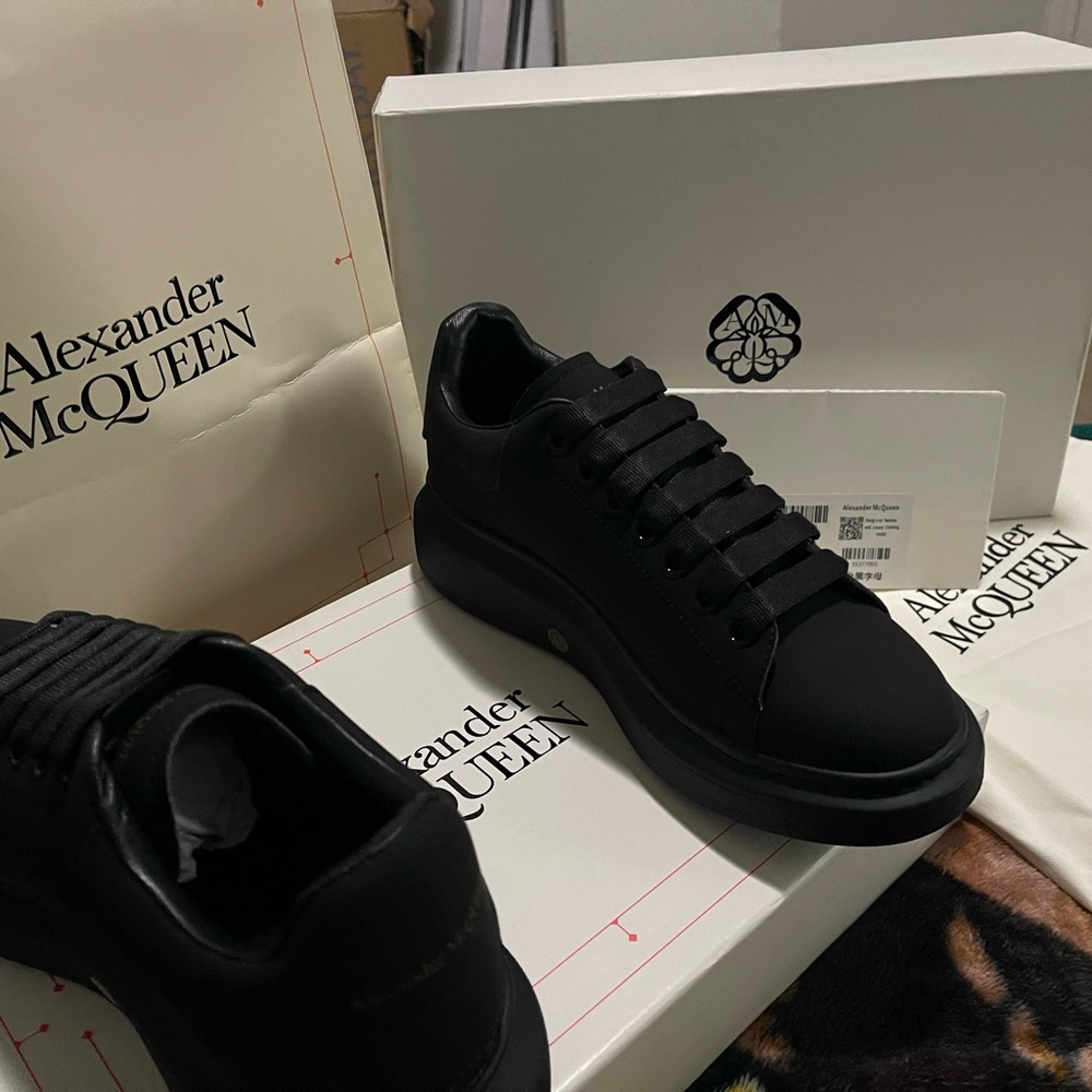 Alexander McQueen Men's All-Black Sneakers